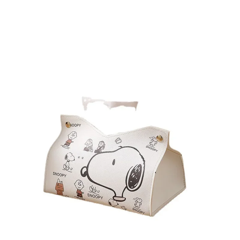 Snoopy Cartoon Tissue Box Light Luxury Living Room Home Desktop Paper Box High-end Car Paper Box Cover impermeabile