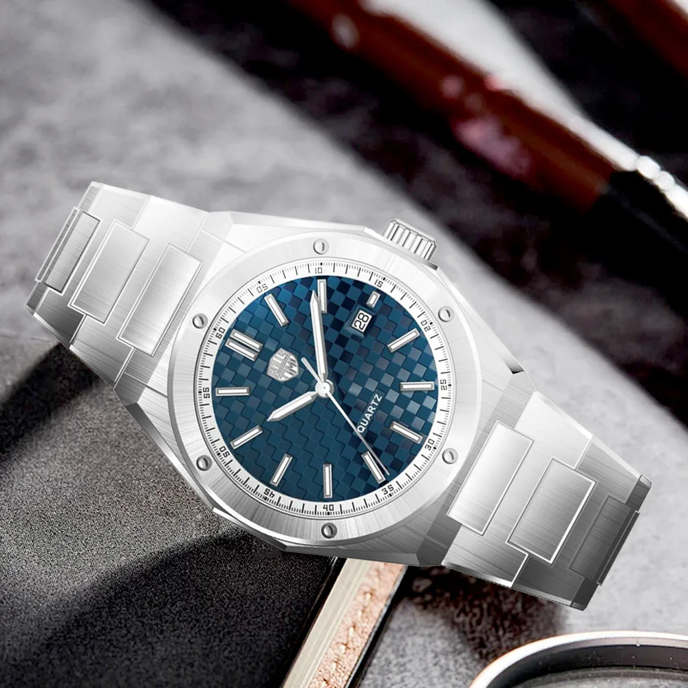 2025 Nuovo Rollstimi Design Orologi da uomo Orologio al quarzo di lusso da uomo Acciaio inossidabile Cristallo di zaffiro Orologio da polso impermeabile 100M