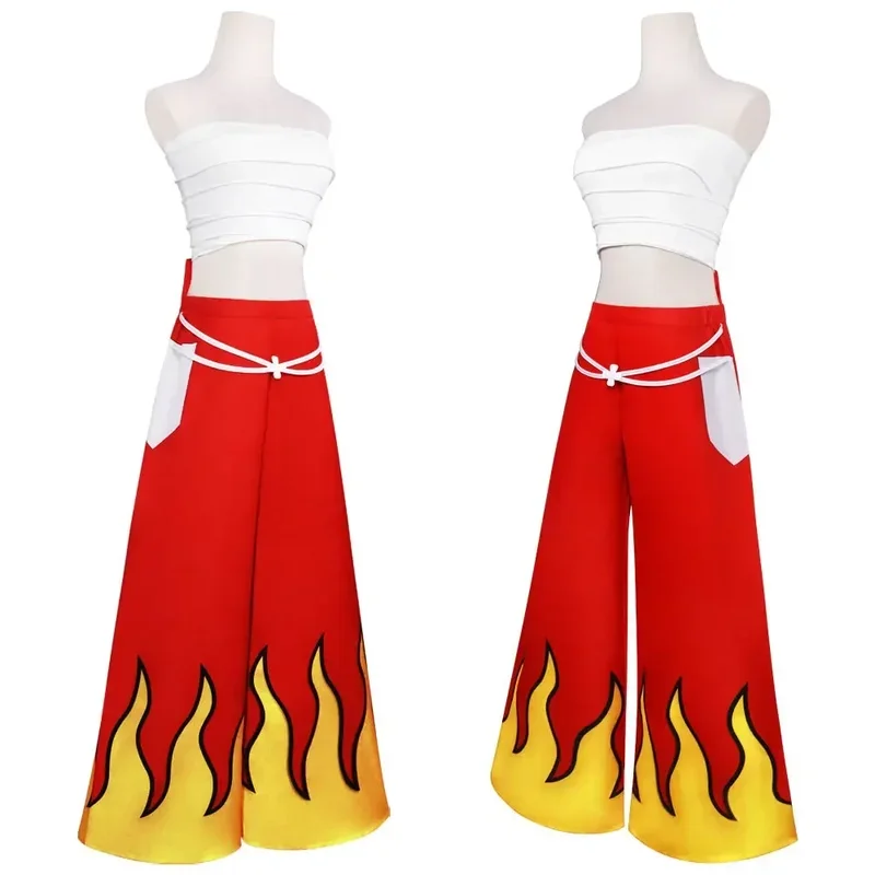 FAIRY TAIL Animal Erza Scarlet Cosplay Suit Top Pants Suit Woman Party Halloween Suit