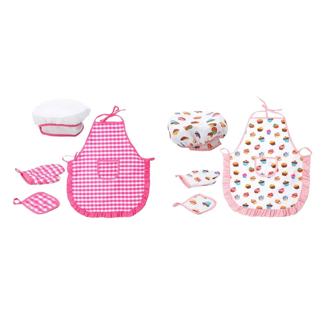 2 Set and Chef Hat for , Kitchen Career Day Costumes for Toddler, Gift for Children Pretend Play