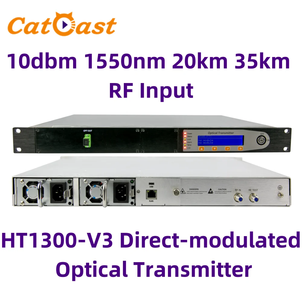 CATV Optical Transmitter FTTH 10dbm 1550nm 20km 35km Connector FC APC or SC APC