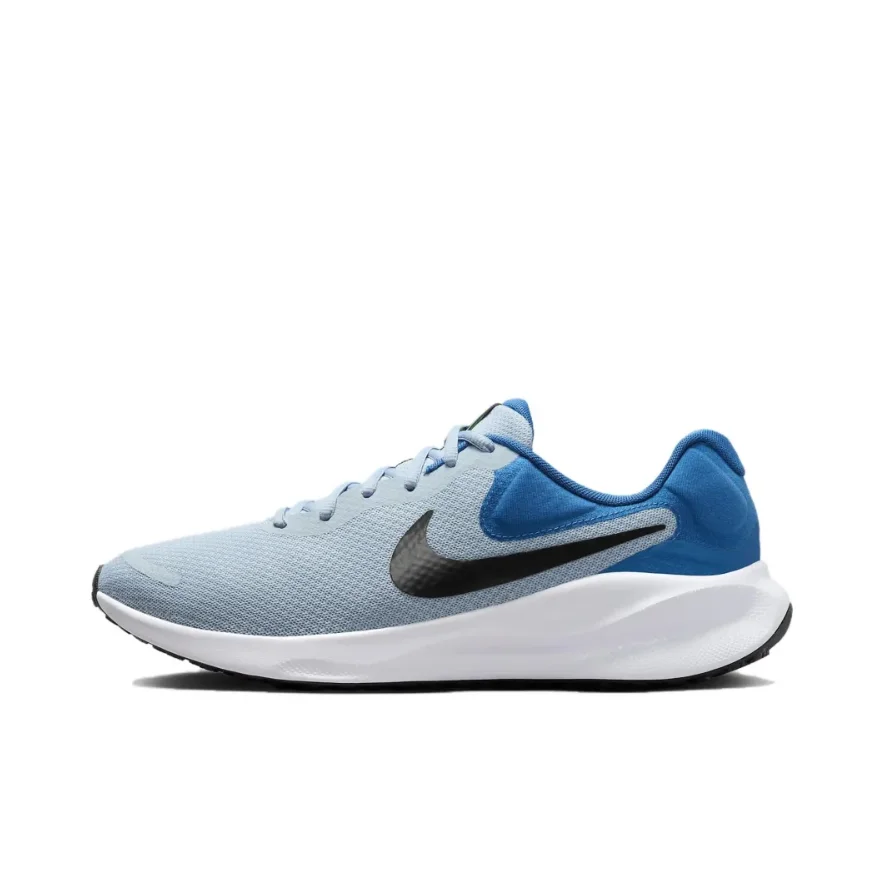 Nike new listing REVOLUTION 7 lightweight breathable low top casual running shock absorption non slip men's and women's blue