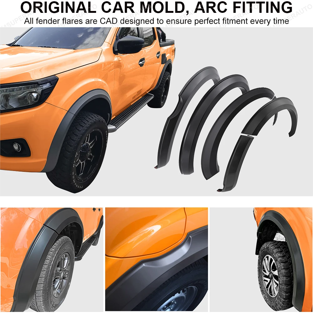 Fender Flares Wheel Arch For Nissan Navara Frontier 2015-2020 NP300 D23 Slim Mudguards Double Cab Pickup Truck Car Accessories
