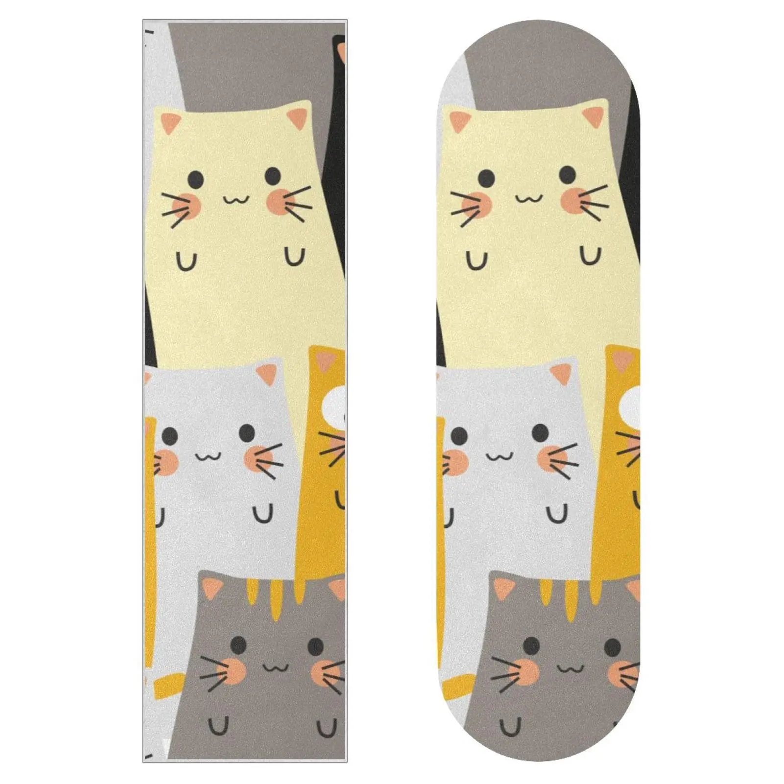 Cartoon Funny Cat With Wizard Hat Skateboard Grip Tape Sandpaper for Rollerboard Longboard Griptape Grip Tape for Skateboard