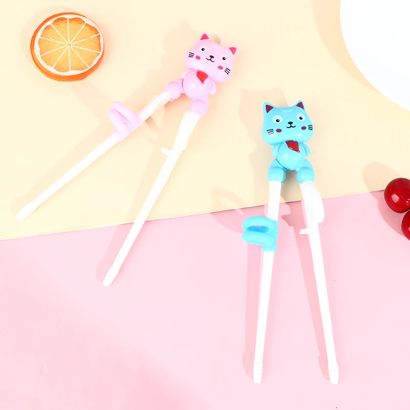 Home Party Cute Cartoon Animal Head Chopsticks Plastic Environmentally Friendly Children Eating Training Baby Learn Chopsticks