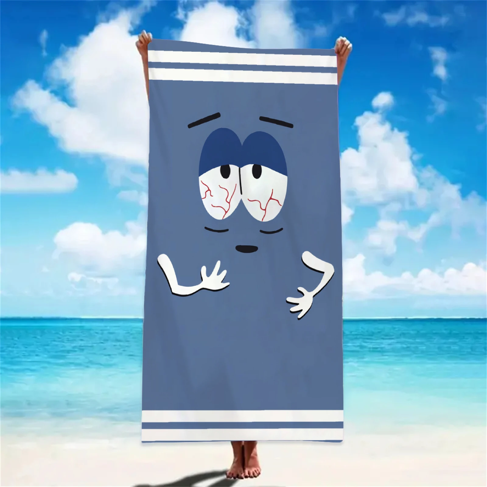 Cartoon Beach Towel Funny T-Towelie Towel Soft Pool Gift For Travel Shower Camping Outdoor Quick Dry Sports Large Beach Towels