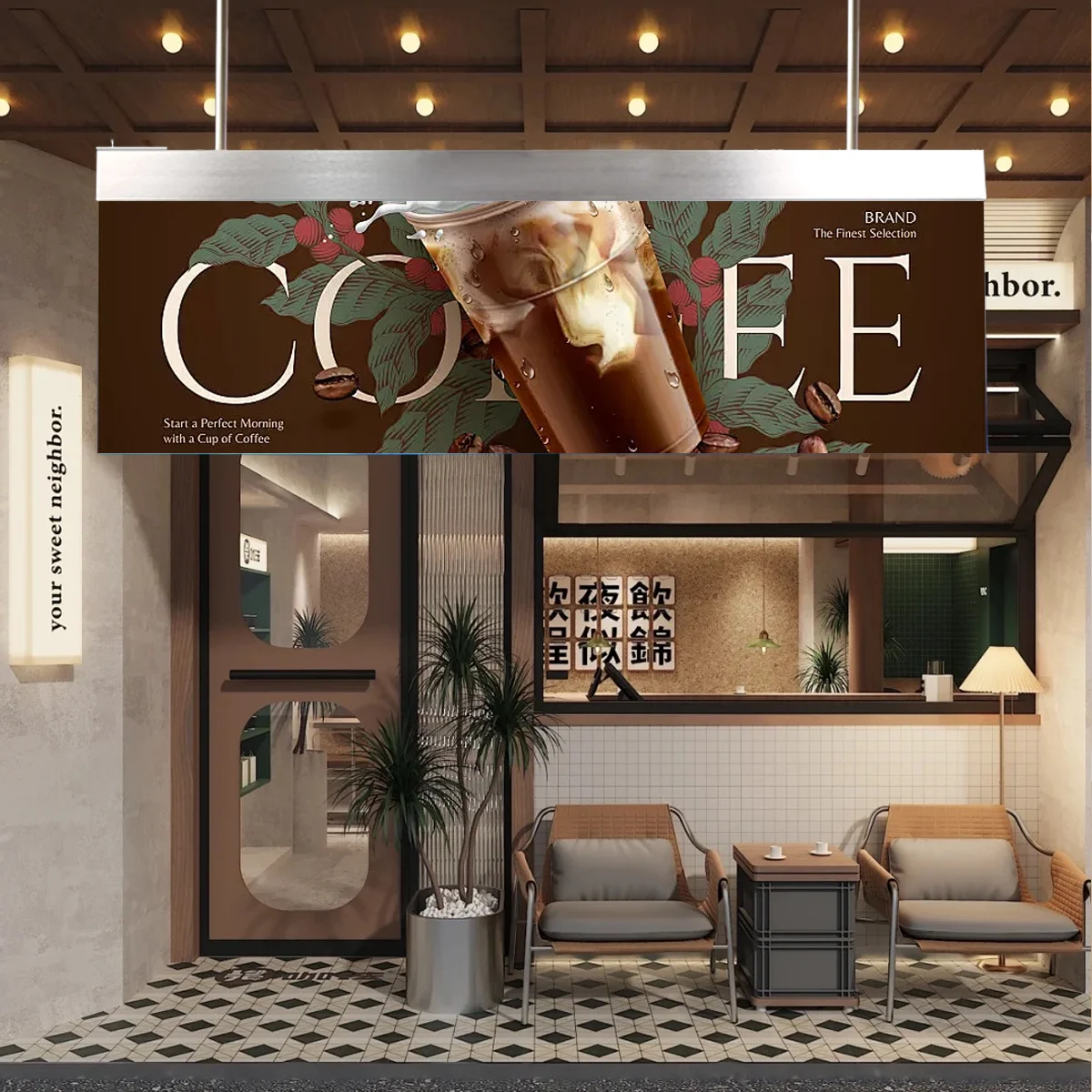 Custom Wall Mounted Indoor Lightbox Double Side Led Advertising Light Boxes for Shopping Mall Ceiling