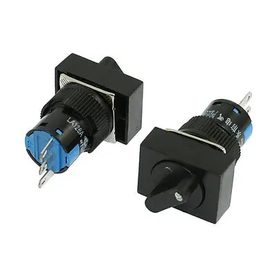 Rectangular 1NC 1NO SPDT Rotary Selector Push Button Switch AC 250V 5A