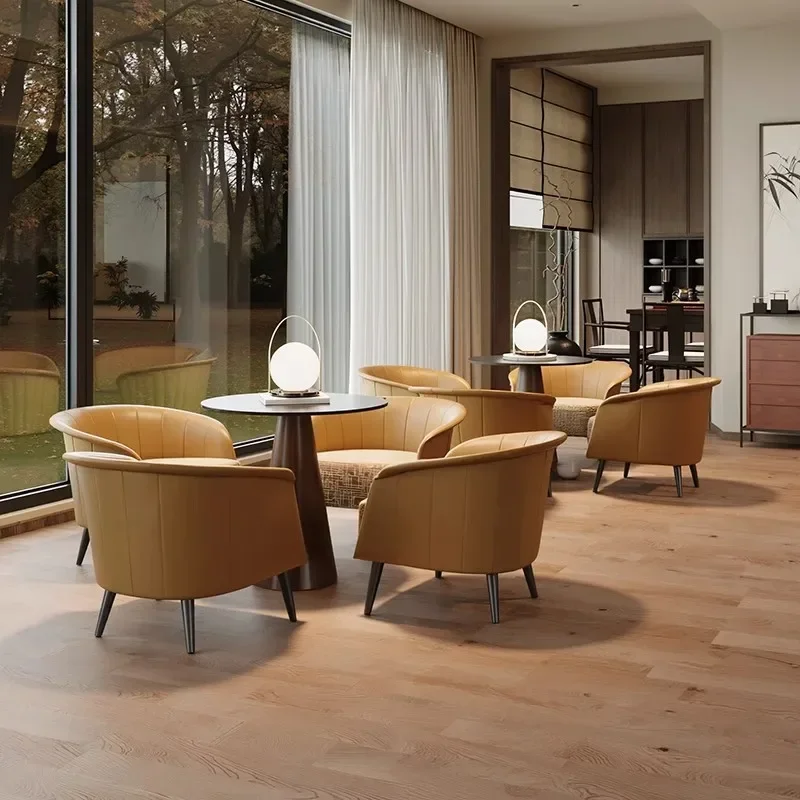 Light luxury negotiation sofa chair, hotel homestay reception, office reception, business negotiation leisure one table