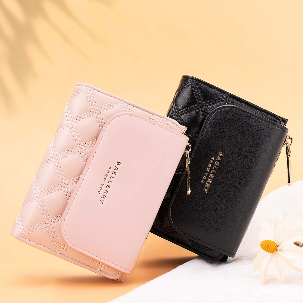 

2024 Leather Women Wallet Hasp Small and Slim Coin Pocket Purse Women Wallets Cards Holders Luxury Brand Wallets Designer Purse