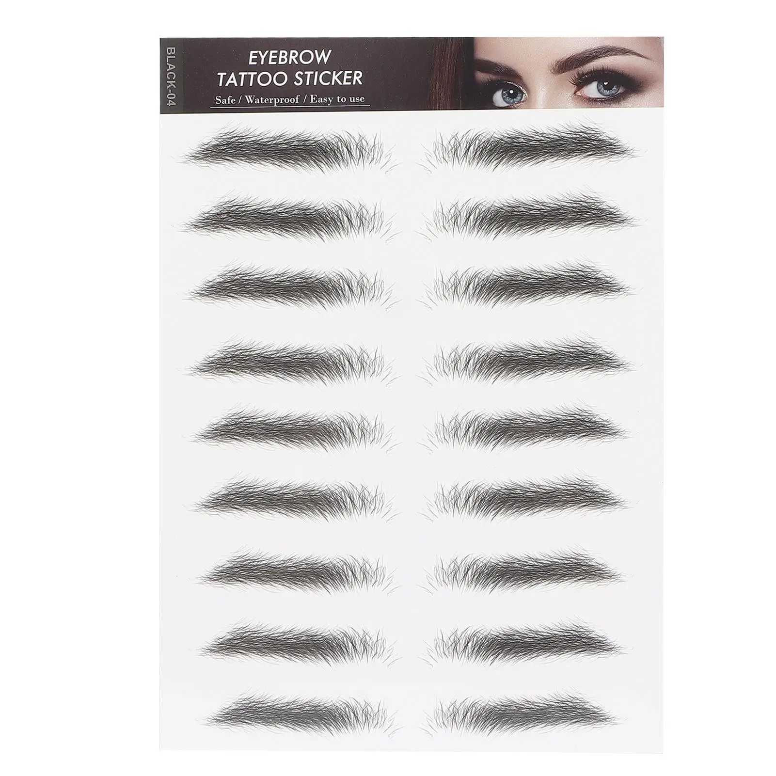 Long-Lasting Eyebrow Tattoo Transfers Stickers - Portable & Easy Application for Women - Eyebrow Decoration Stickers