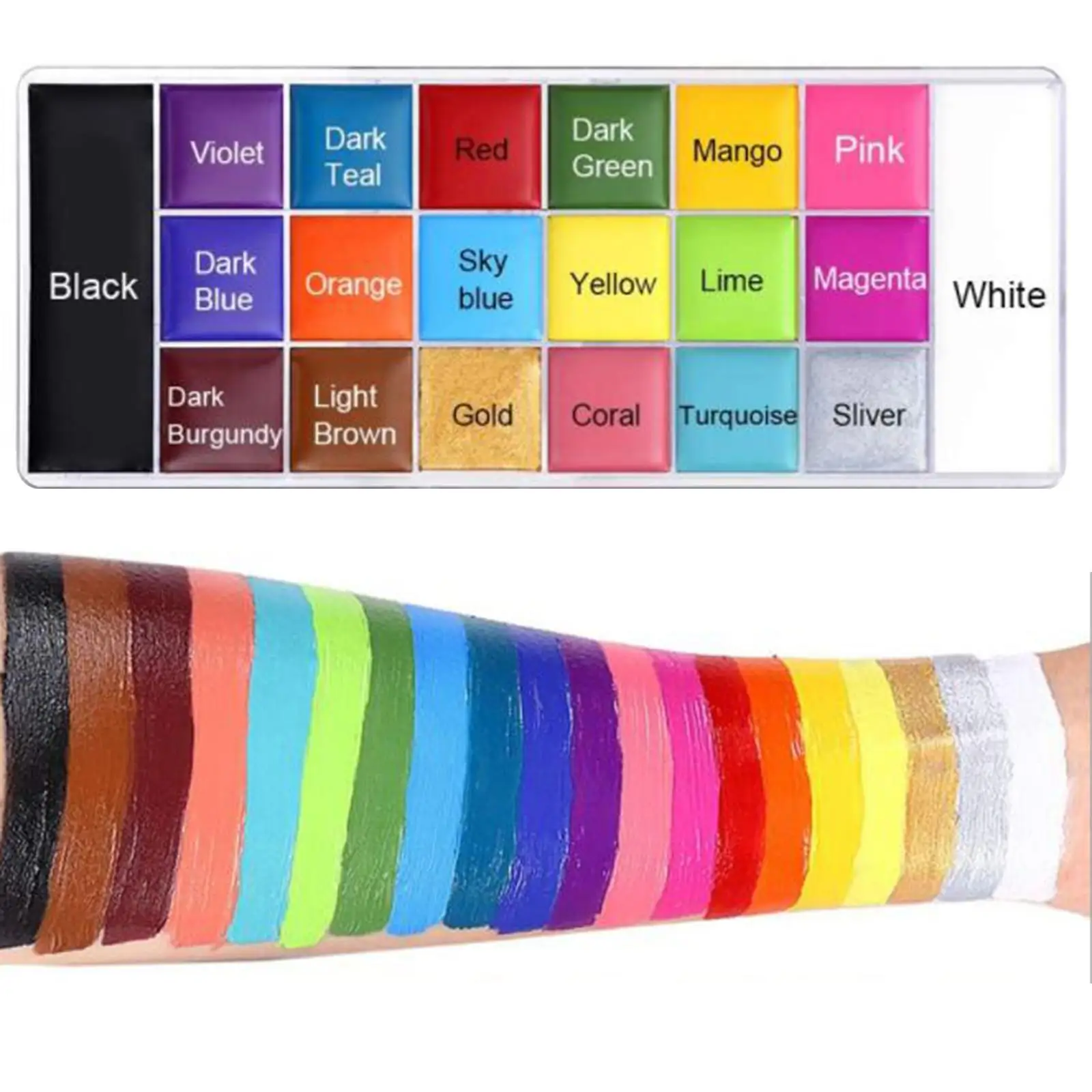 Peinture professionnelle pour le visage à base d'huile, Kit de maquillage artistique 20 couleurs pour garçons et filles, déguisement de carnaval, fêtes de Cosplay