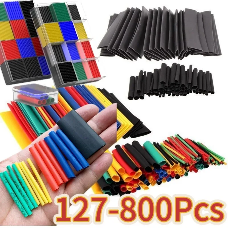 Insulation Sleeving Heat Shrink Tube Thermoresistant tube Kit Polyolefin Heat Shrink Tubing Wire cable Waterproof Shrink 2:1