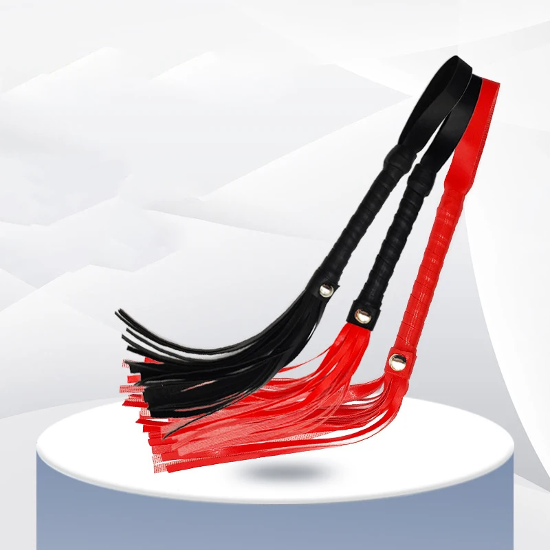 1PCS High Quality Pu Leather Pimp Whip Racing Riding Crop Party Flogger Hand Cuffs Queen Black Horse Riding Whip