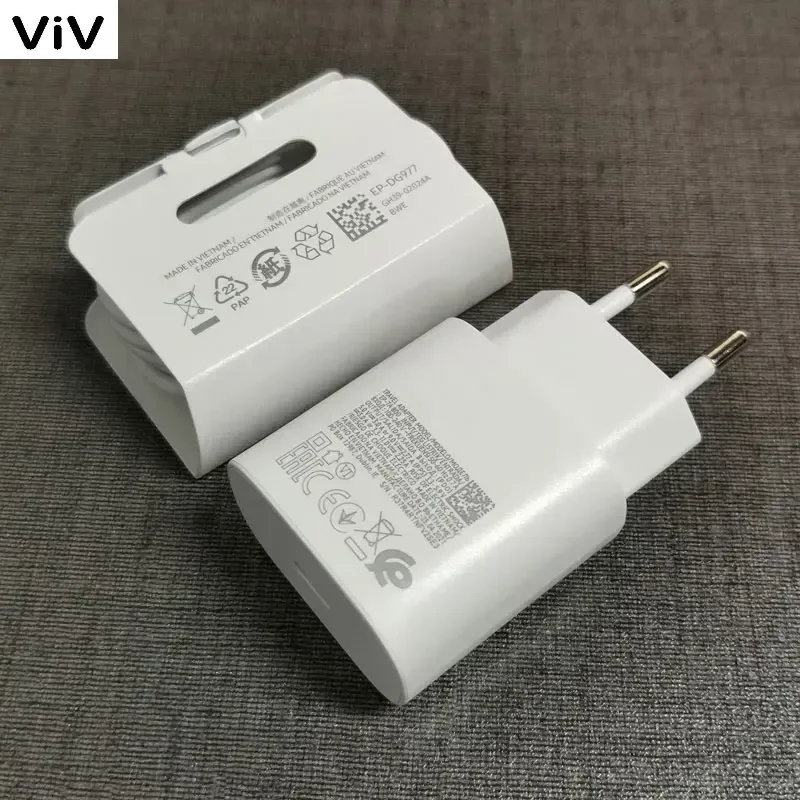 EU 25W PD Fast Charger Super Fast Charging Power Adapter For Galaxy S24 S23 S22 S21 S20 Ultra Z Flip Fold 6 5 4 3 2 A25 A35 A55