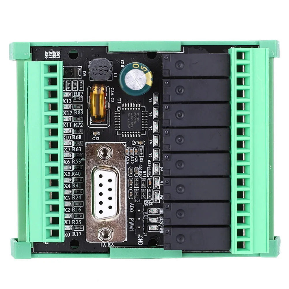 FX2N-20MR-232 PLC Industrial Control Board With Shell Pluggable Terminal Relay Output DC24V High-speed Counting Analog 2AD 0-10V