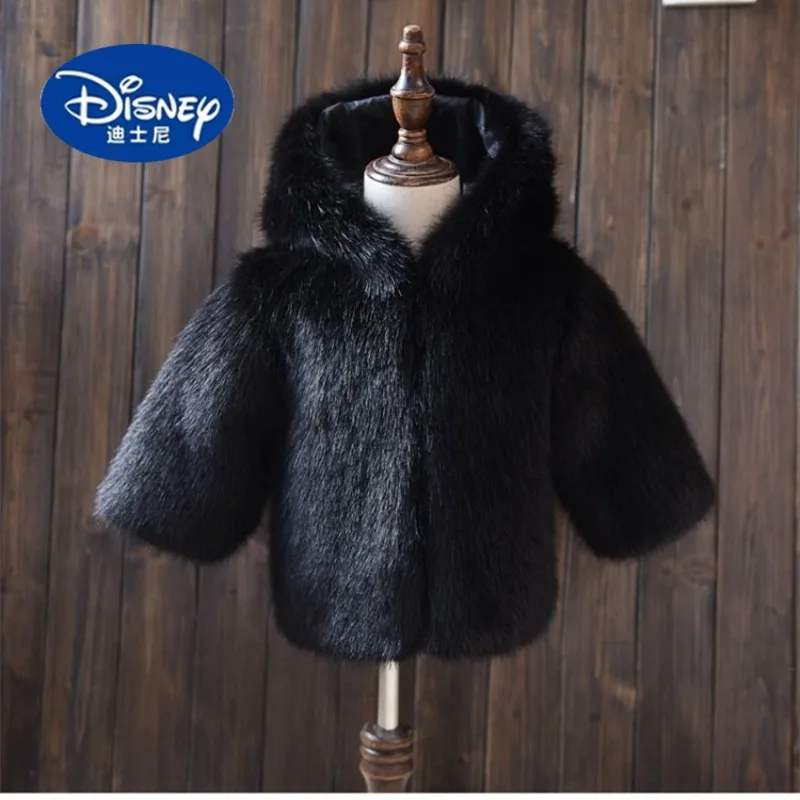 

Disney Kids Faux Mink Fur Coat 2025 New Winter - Thickened Warm Fleece Jacket, Unisex Children's Cold-Weather Outerwear