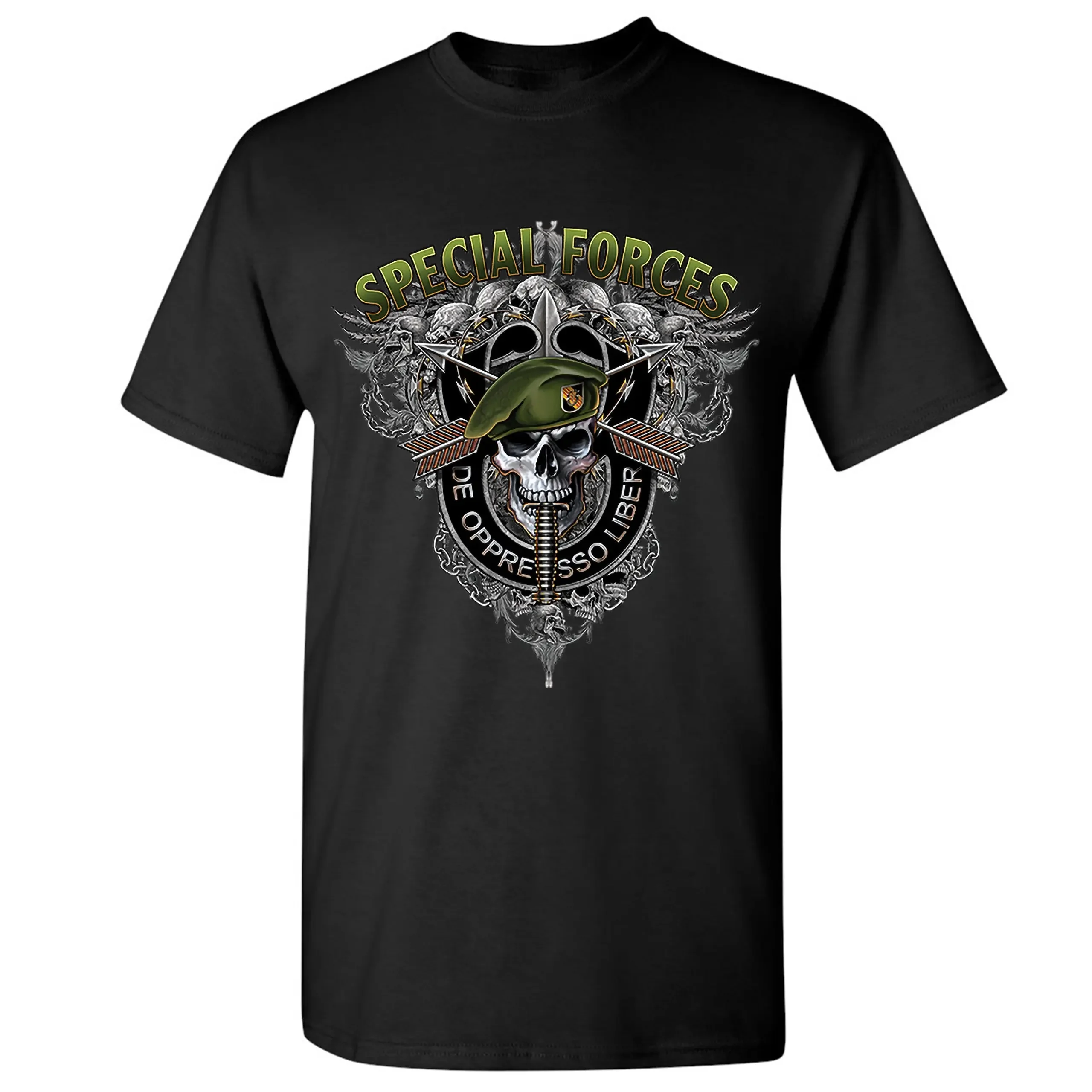 De Oppresso Liber Green Beret Special Forces T-Shirt 100% Cotton O-Neck Summer Short Sleeve Casual Mens T-shirt Size S-3XL