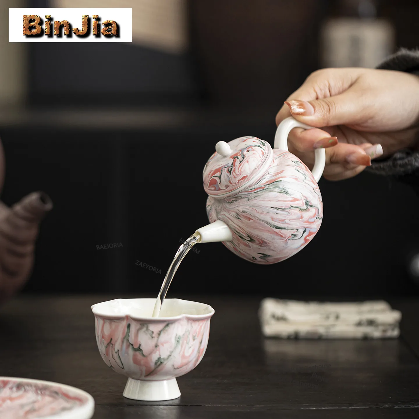 140ml Dunhuang Apsaras Dezhong Teapot Aesthetic Tea Infuser Pot Household Tea Making Kettle With Filter Chinese Tea Set Gift