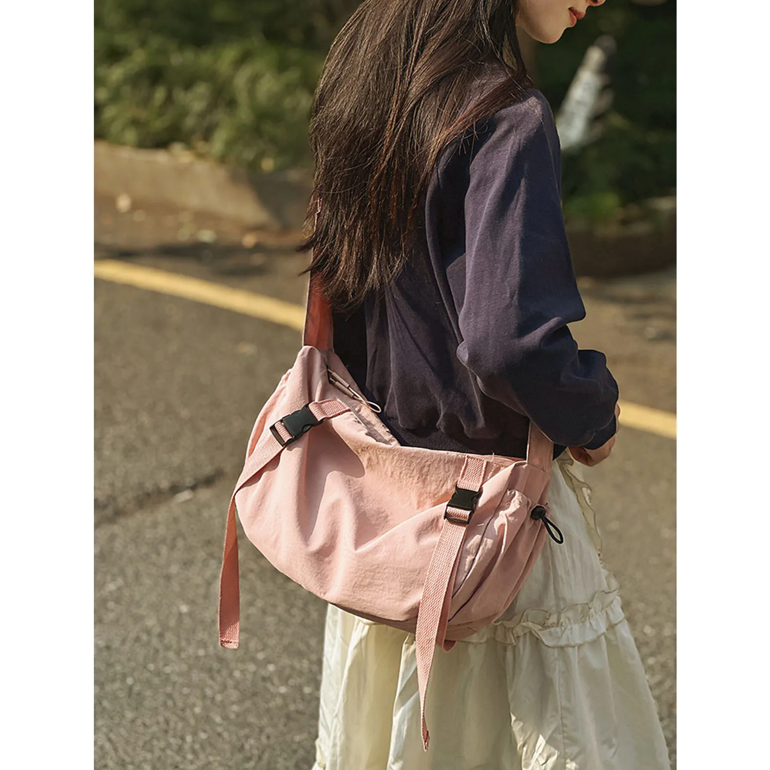 

Korean version Instagram trendy versatile couple backpack daily commuting crossbody bag niche design lightweight shoulder bag