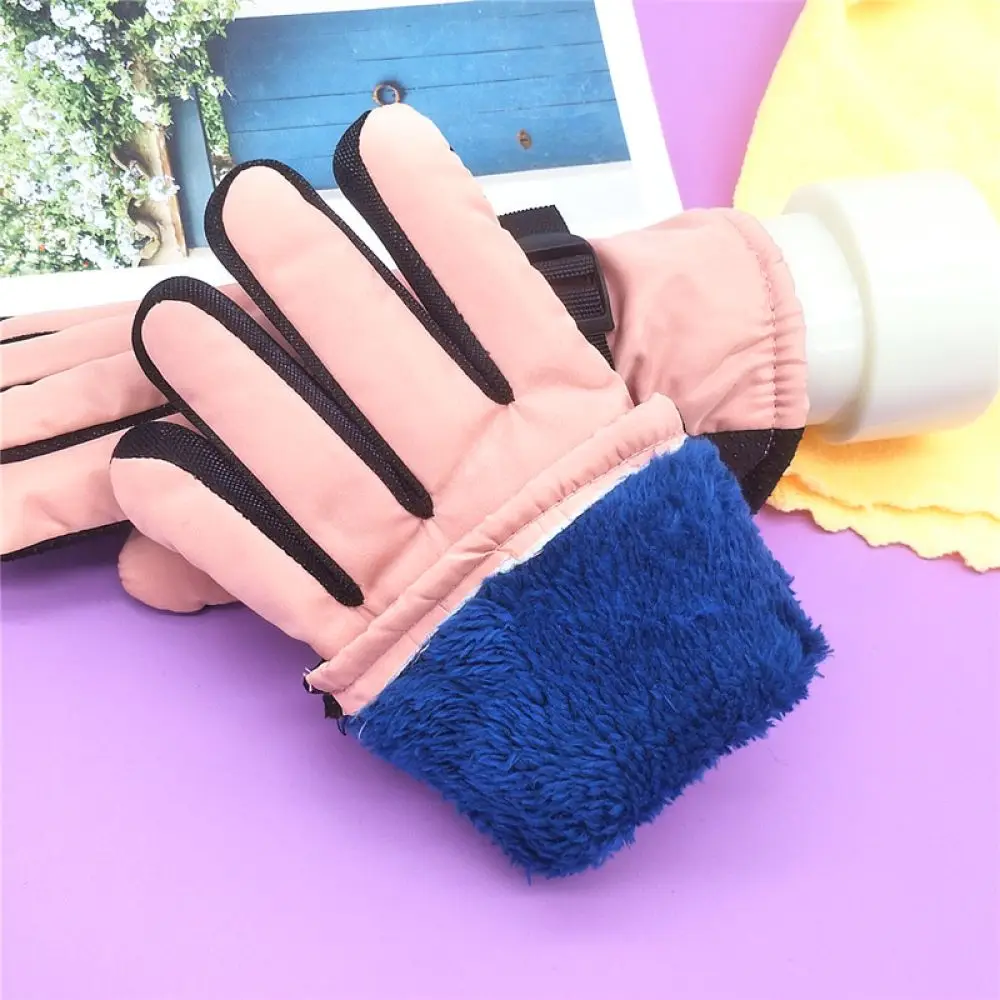Warm Thermal Ski Gloves For BLETIN Women Kids Thickened Fleece Waterproof Windproof Cycling Mittens Outdoor Hand Covers