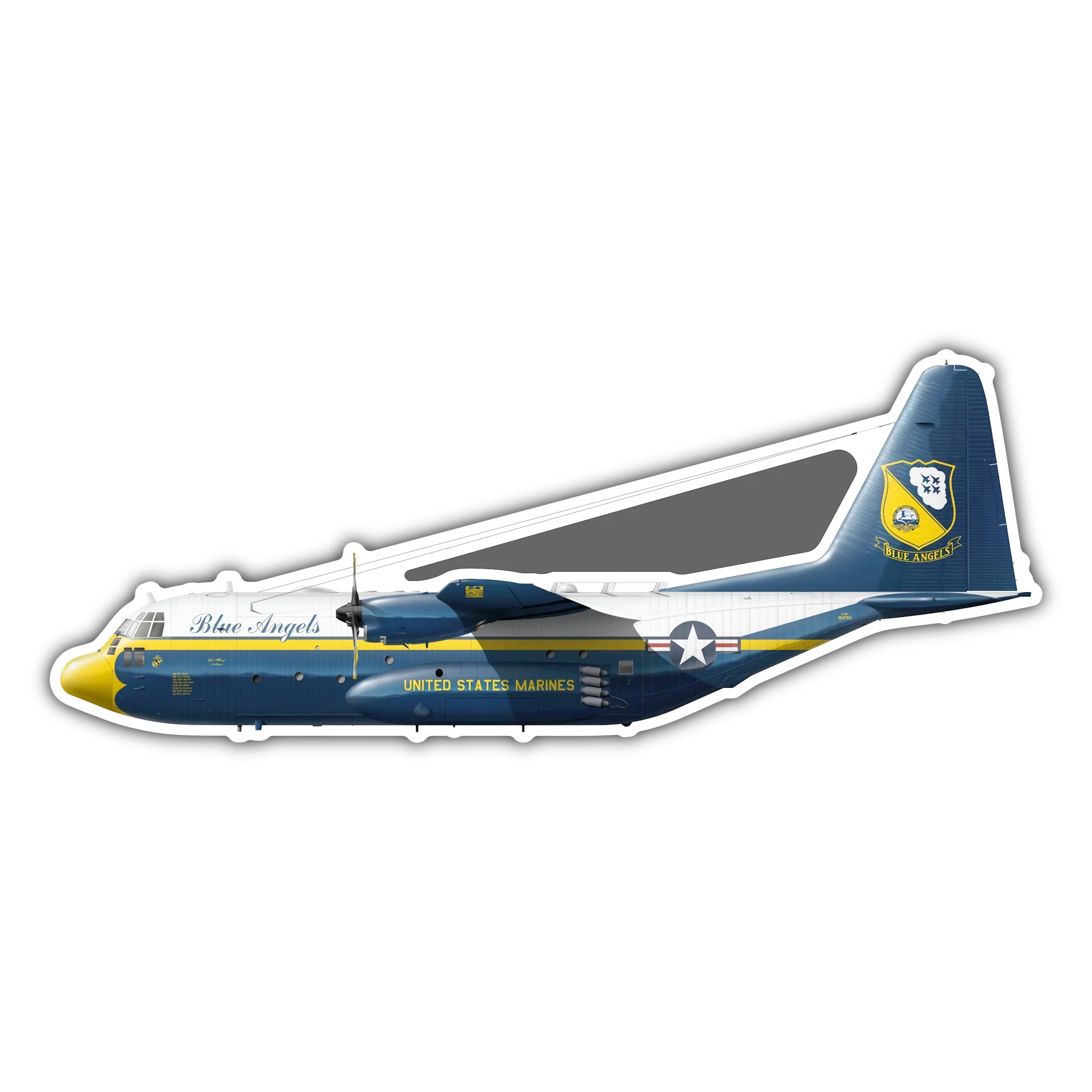 United States Blue Angels Aircraft Aviation Vinyl waterproof Stickers for Funny Luggage Car Cartoon Stickers Art Cute Laptop