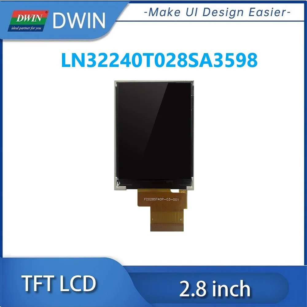 Imagem -02 - Dwin-módulo Resistivo do Toque do Lcd 2.8 Polegadas 350nit 240x320 Rgb 18bit Stm32 Esp32 Ln32240t028sa3598