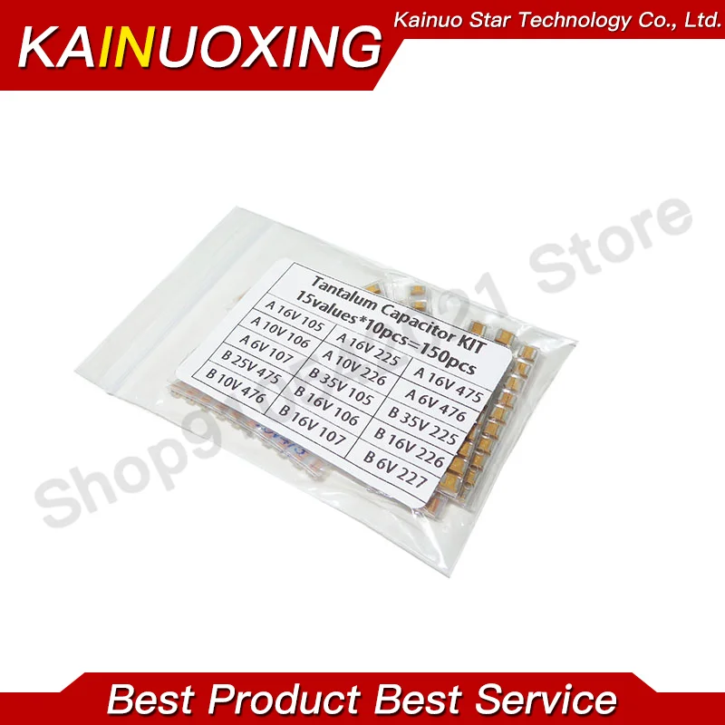 15 wartości Zestaw kondensatorów tantalowych SMD 1uf-220uf A/B Case Zestaw kondensatorów tantalowych 1UF 2.2UF 4.7UF 10UF 47UF kondensatory