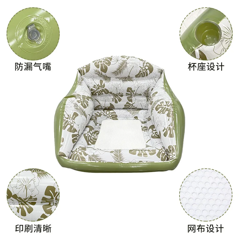 2026 Sommer Einzel-Schwimmliege, aufblasbares Eco-PVC-Wassersofa für Pool, Strand und Wasserspiele