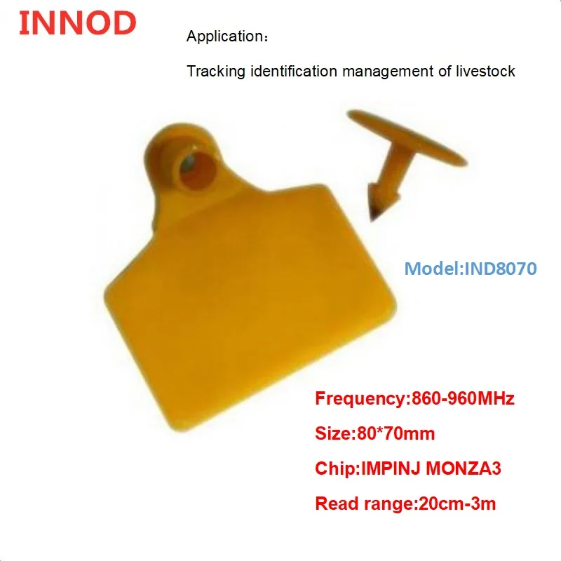 Cheap livestock Animal Tracking UHF RFID tags iso18000-6c chip electronic tags passive anti-thief animal ear