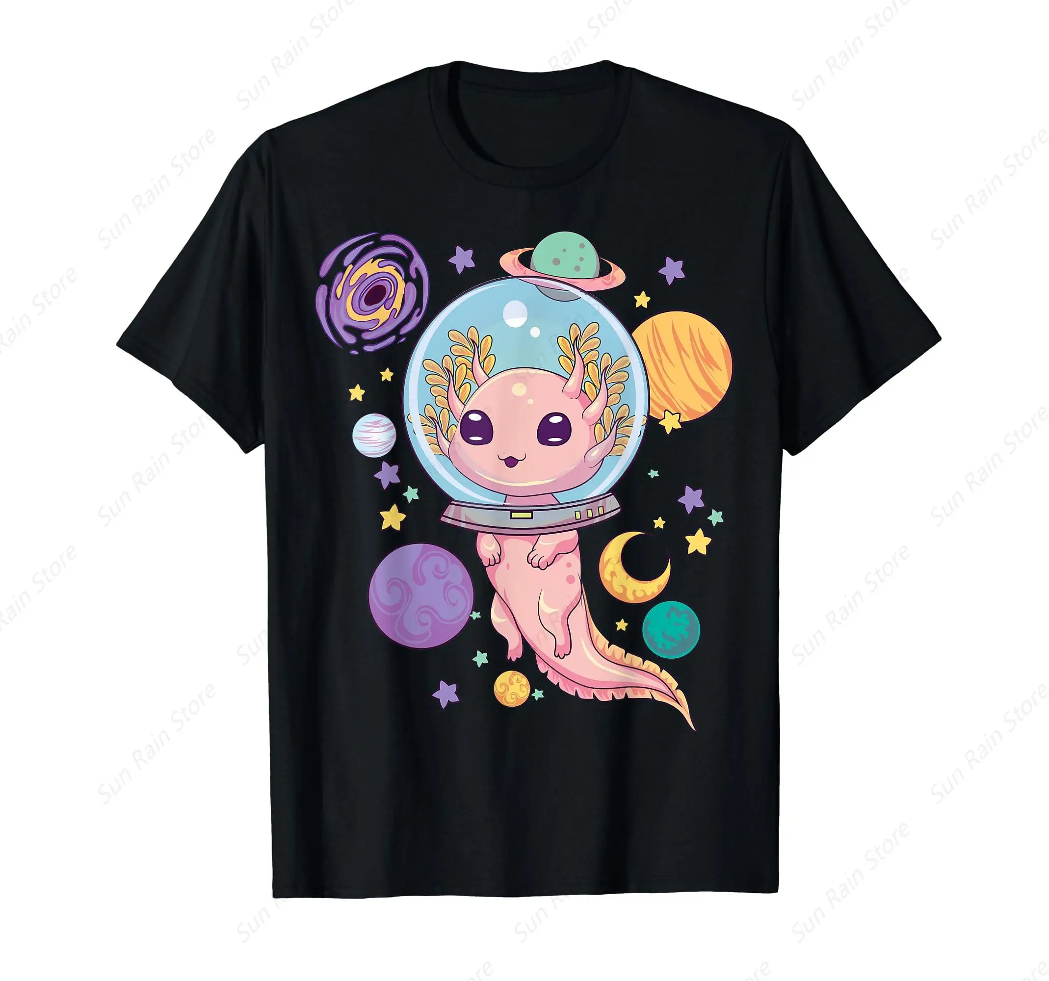 

Space Axolotl Shirt Kawaii Pastel Goth Anime Aesthetic Goth T-Shirt