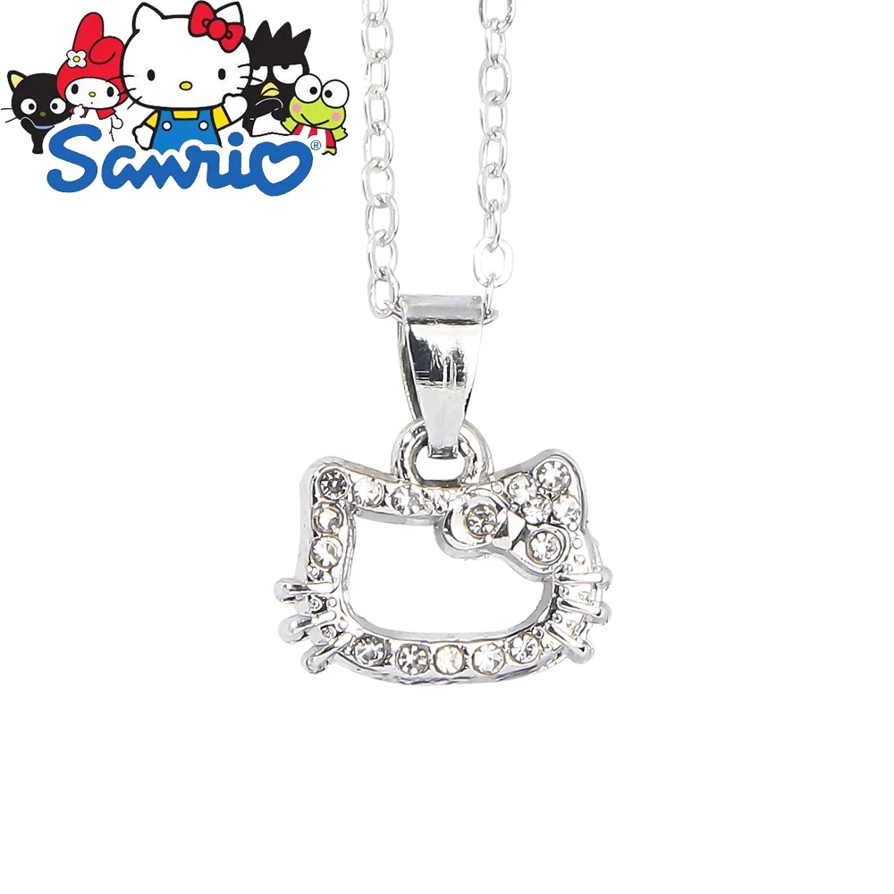 Hello Kitty Pendant Necklaces Fashion Bow Cute Cat Necklace For Women Men Jewelry Accessories Gifts Girl Metal KT Cat Pendant image 2