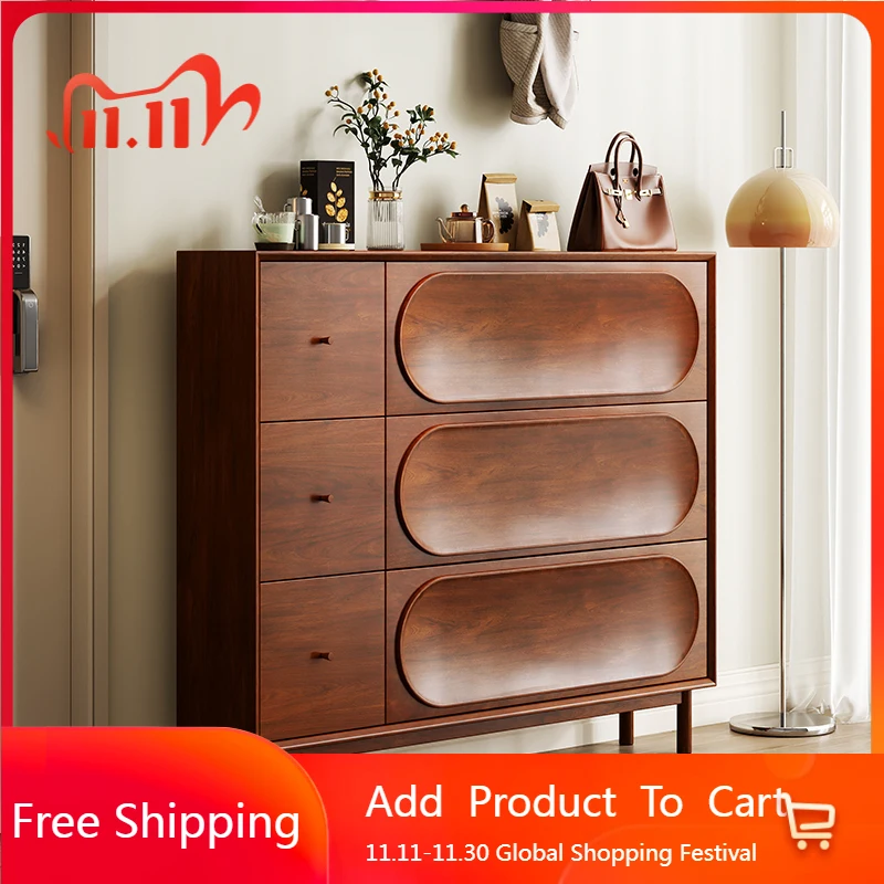 

Designer Wooden Shoe Cabinet Organizer Storage Mobile Shelves Bedroom Shoe Shelf Hidden Vertical Archivadores Entrance Furniture
