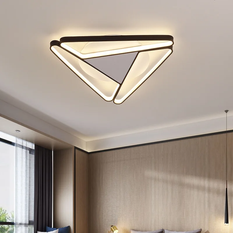 Modern Simplicity Triangle Acrylic Ceiling Lamp Living Room Bedroom Board Dimmable Ceiling Lights Nordic Home Decor Led Lamps