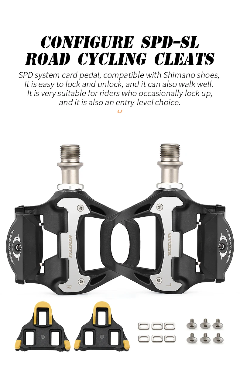 US Warehouse Rennrad Klickpedale Rennschuhe Clip-On-Pedale mit abgedichteten Lagern für Shimano- und KEO-Systeme – Detail 20