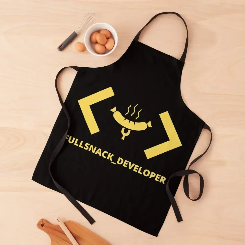 Full Snack Developer, Full Stack Developer Humor, funny, fun Apron Kitchen Things Cooking Clothes home women Apron