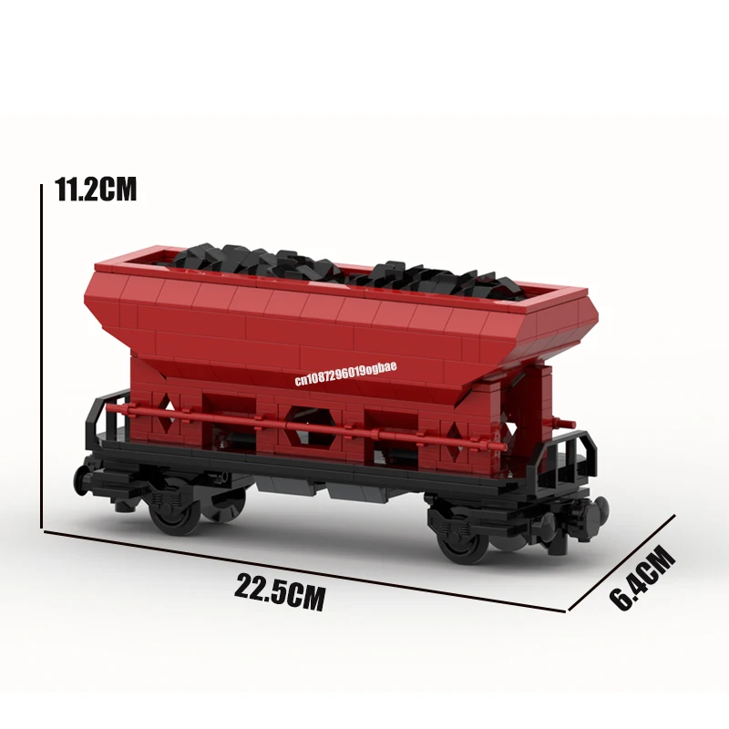 NEW 464PCS city industrial MOC 2 axles Dump Bulk Freight wagon Cargo Train Car model DIY creative ChildToy Gift technology Block