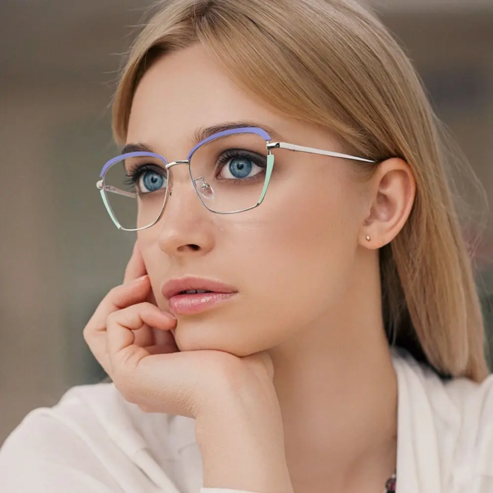 Blue Light Blocking Women Designers Eyeglasses Optical Spectacle Computer Eye Protection Glass Fashion Eyewear