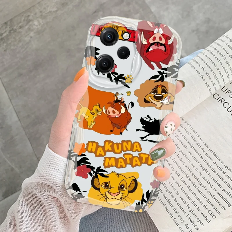 Disney The Lion King Cream Phone Case For Xiaomi Mi 14 12 11 X T Lite Pro Poco F X M 2 3 4 5 6 C31 61 NFC GT Pro Funda Shell image 5