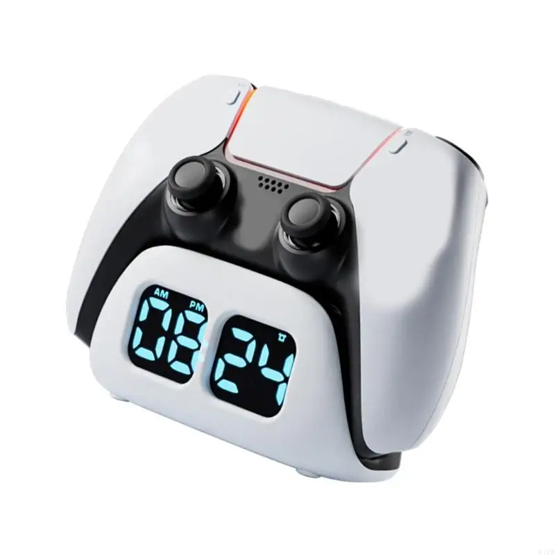 

E1PF Gamepad Charging Stand with Time Display Clock & Light for Controller