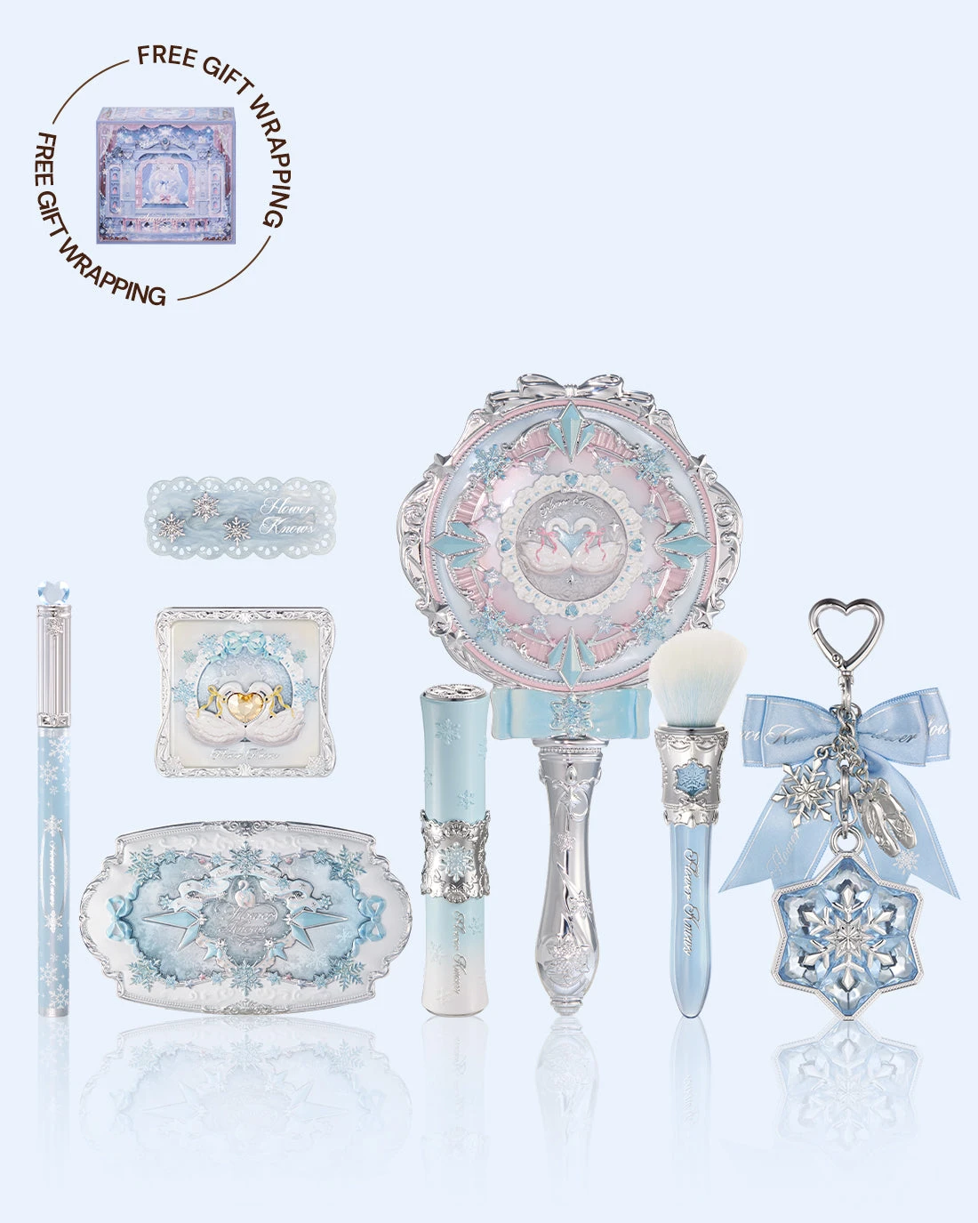 set-de-maquillaje-flower-knows-snow-ballet-paleta-de-maquillaje-de-saten-colorete-labial-de-doble-uso-color-de-labios-de-larga-duracion-cosmeticos-de-estilo-balletcore-romantico
