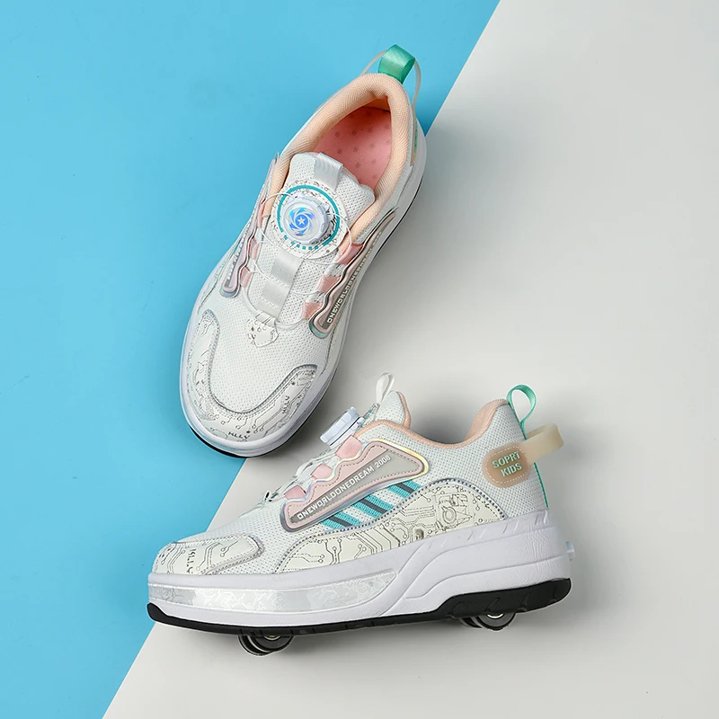 

Kids' Heelys 2025 Fall & Winter New: Boys' & Girls' 4-Wheel Invisible Retractable Big Kids' Skates