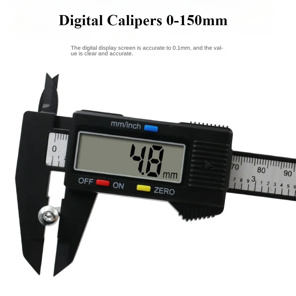 electronic digital caliper carpintaria ferramentas carbon fiber dial tool medicao microcirculacao pied a coulisse mao 150 mm 01