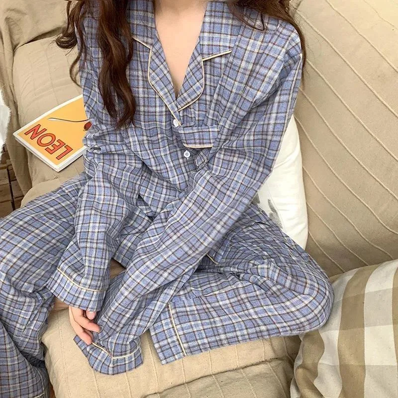 

2024 New Women Autumn and Winter Pajamas Long Sleeve Two-piece Pj Sets Cozy Sleepwear Comfortable Loungewear Homeclothing