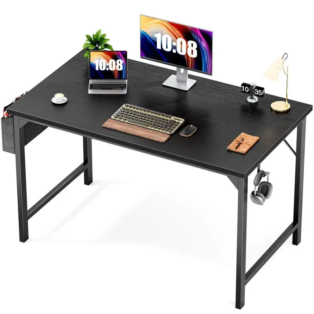 

Modern Simple Style Wooden Work Office Desks with Storage 40 Inch Black