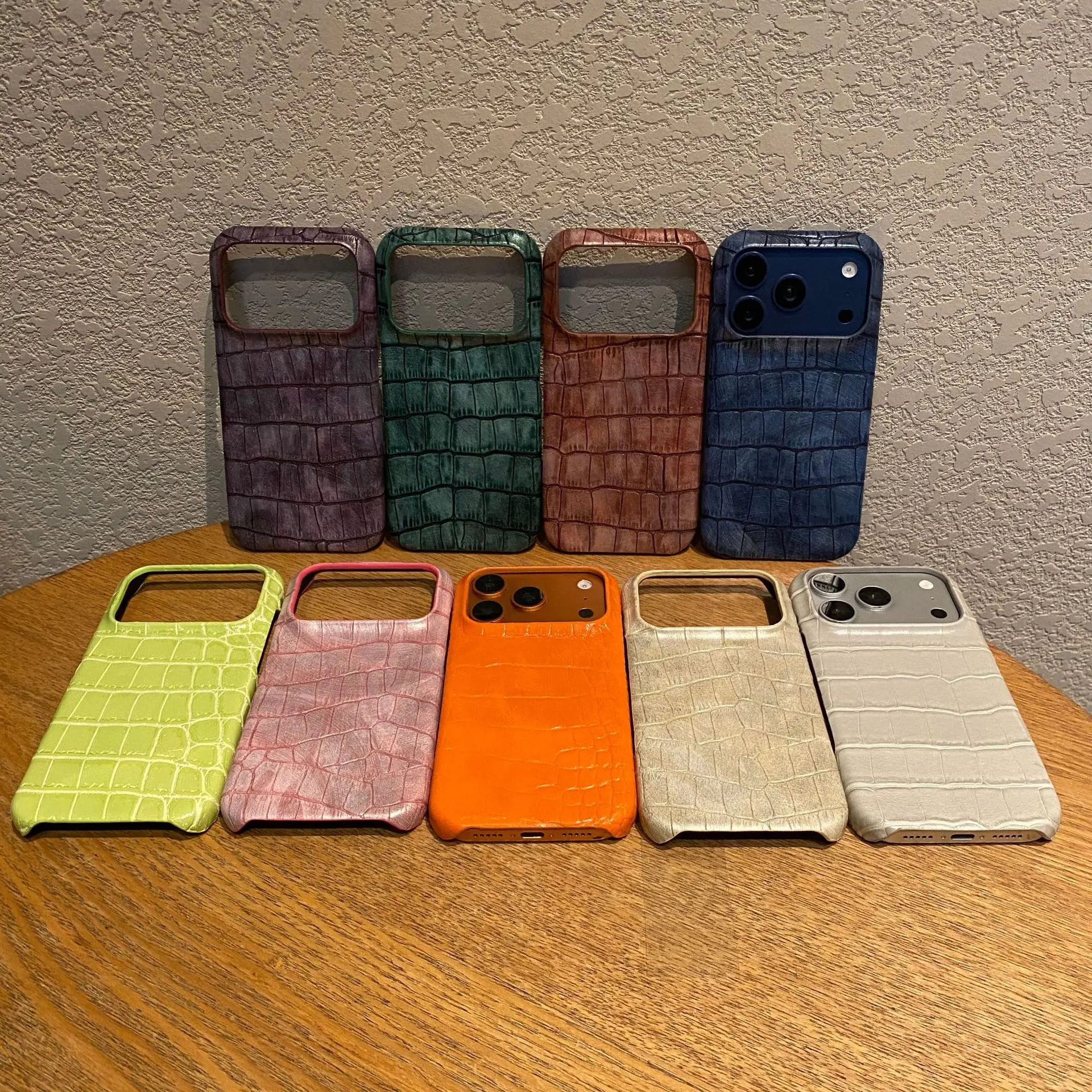 Neue Retro-Krokodilmuster-Handyhülle für iPhone 17 Pro Max, 16 Plus, halbtransparent, 15 Pro, sturzsicher, 14, 13 Schutzhülle