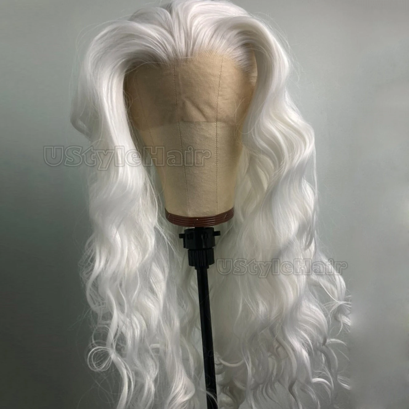 الأبيض موجة عميقة شعر مستعار 13x4 الدانتيل شعر مستعار أمامي طويل الاصطناعية الباروكات الأمامية للنساء غلويليس ارتداء اليومي تأثيري الباروكات مقاومة للحرارة #3