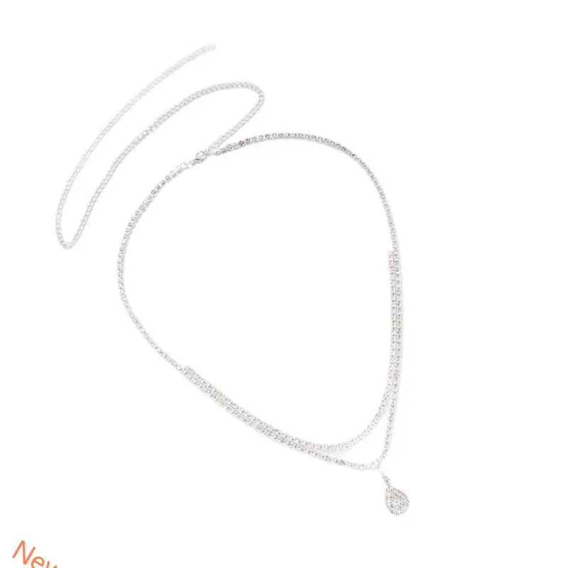 Luxurious Hip Chain With Dangling Teardrop Charm For Women Fashion Accessory