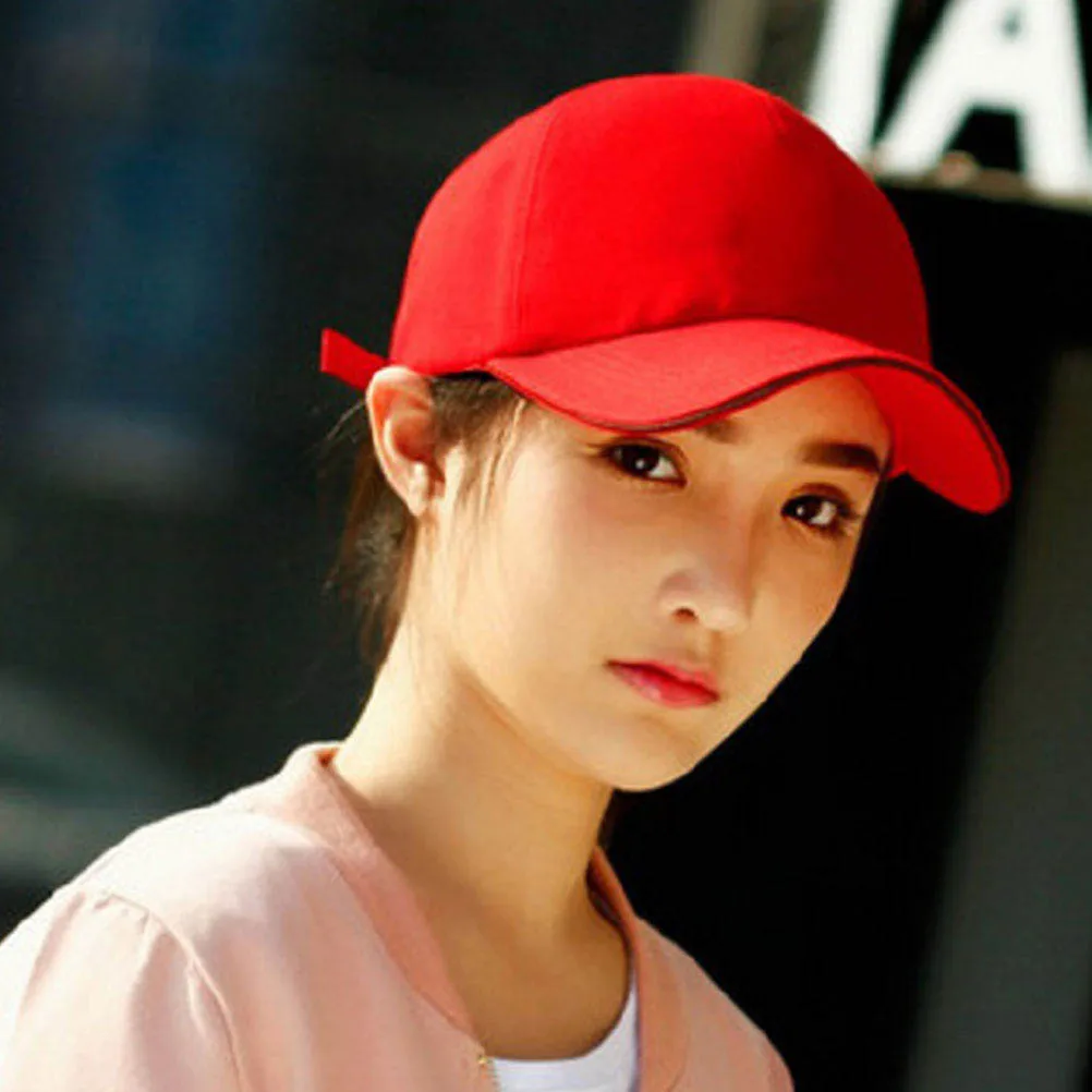 

1pc Baseball Cap Sun Visor All-match Hats for Men Women Red Flatcap Sommer Man Sports Style Fashionable Hip-hop Peak Cap