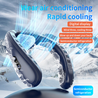 MARSKE New Neck Air Conditioner Portable Neck Fan Rechargeable Semiconductor Cooling Bladeless Fan Wearable Cooler Multi Purpose